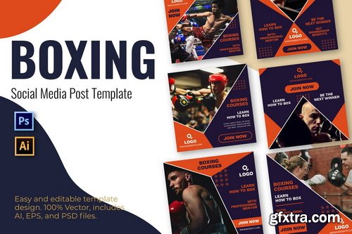 CreativeMarket - Boxing Social Media Template - 5723323 CreativeMarket - Boxing Social Media Template - 5723323
