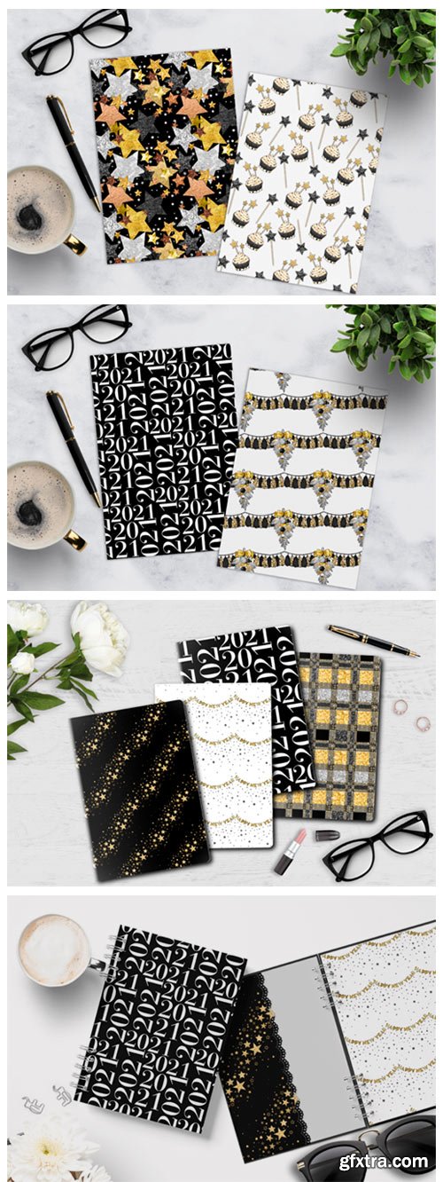 New Year Party Digital Paper Pack 6632345