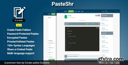 CodeCanyon - PasteShr v2.8.1 - Text Hosting & Sharing Script - 23019437 - NULLED CodeCanyon - PasteShr v2.8.1 - Text Hosting & Sharing Script - 23019437 - NULLED