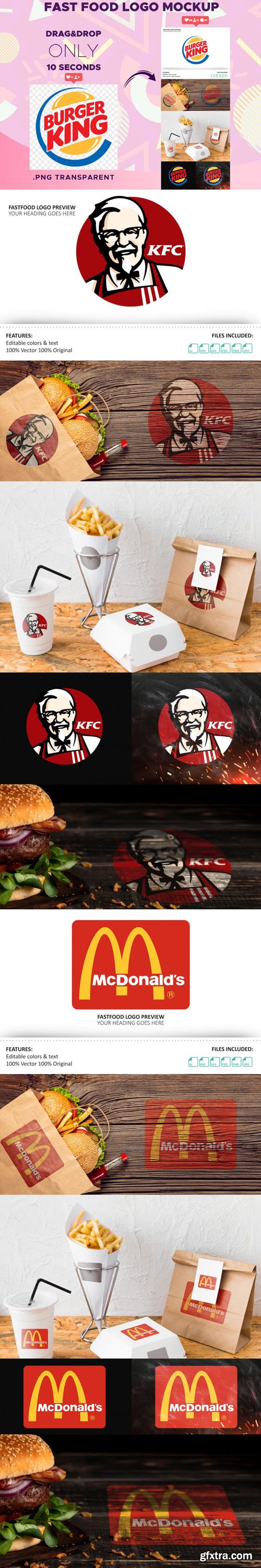 Fast Food Logo PSD Mockup