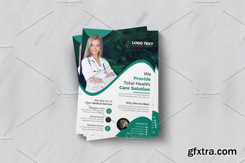 CreativeMarket - Health Care Services Flyer Template 5546961