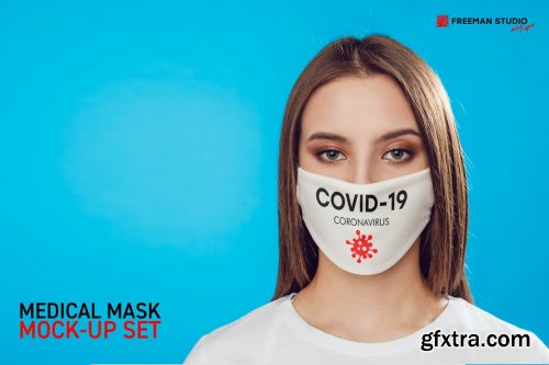 CreativeMarket - Medical Mask Mock-Up Set 4837164