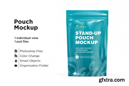 CreativeMarket - Glossy Stand Up Pouch Mockup 5670200