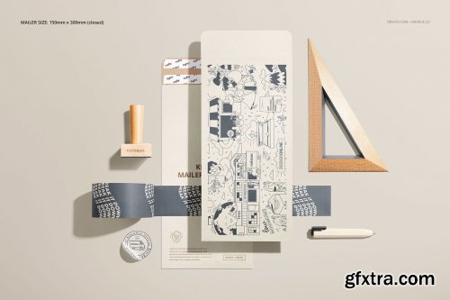 CreativeMarket - Noissue Kraft Mailer Mockup Set 5662675