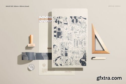 CreativeMarket - Noissue Kraft Mailer Mockup Set 5662675