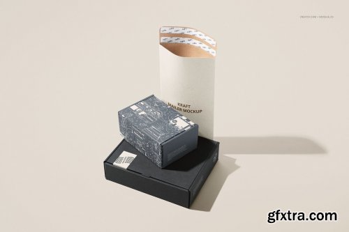 CreativeMarket - Noissue Kraft Mailer Mockup Set 5662675