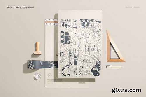 CreativeMarket - Noissue Kraft Mailer Mockup Set 5662675