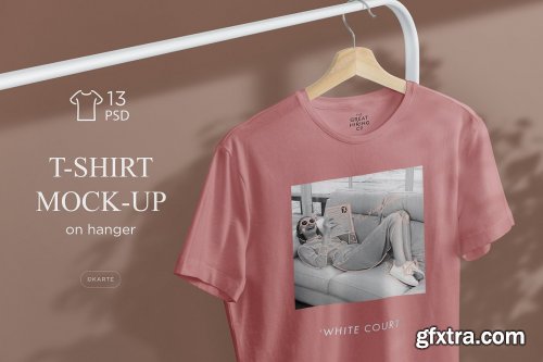 CreativeMarket - T-Shirt Mock-Up on Hanger 4124390