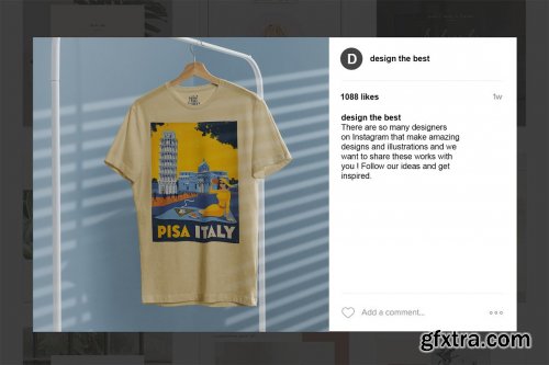 CreativeMarket - T-Shirt Mock-Up on Hanger 4124390