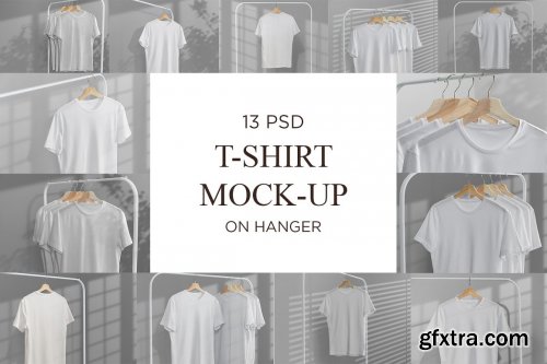 CreativeMarket - T-Shirt Mock-Up on Hanger 4124390
