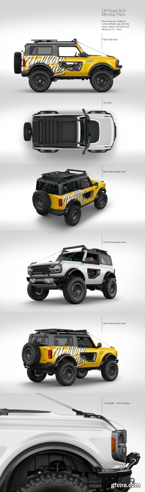 Off-Road SUV Mockup Pack 71899