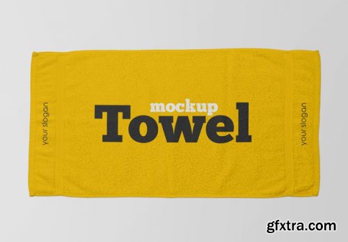 Close up on towel mockup