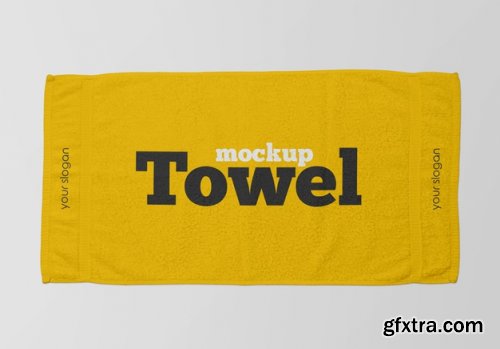 Close up on towel mockup