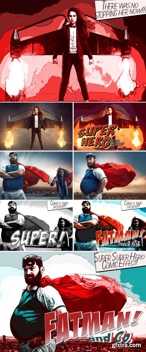 Super Hero Comic Book Effect 393402333