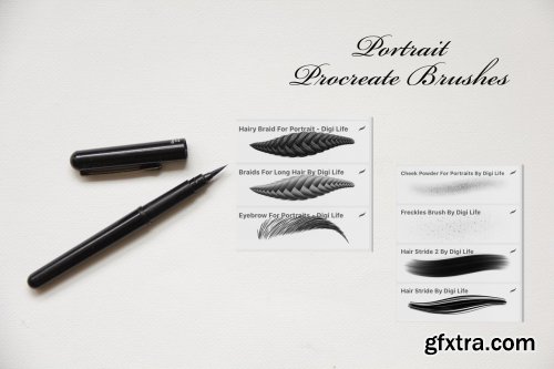 CreativeMarket - Portrait Procreate Brushes 5414003