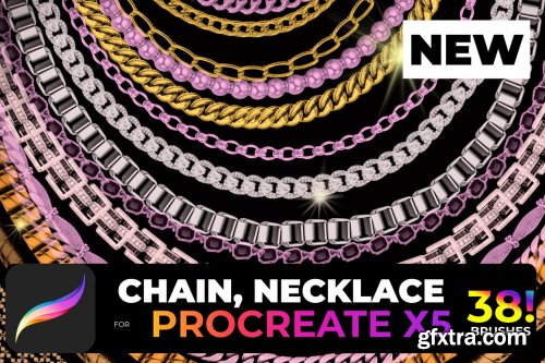 CreativeMarket - 38! Chain, Necklace for PROCREATE-X5 5556632