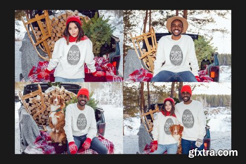 CreativeMarket - Christmas Sweatshirt Mock-Up Set 5632102