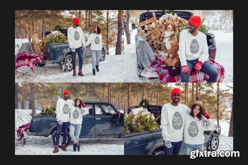CreativeMarket - Christmas Sweatshirt Mock-Up Set 5632102