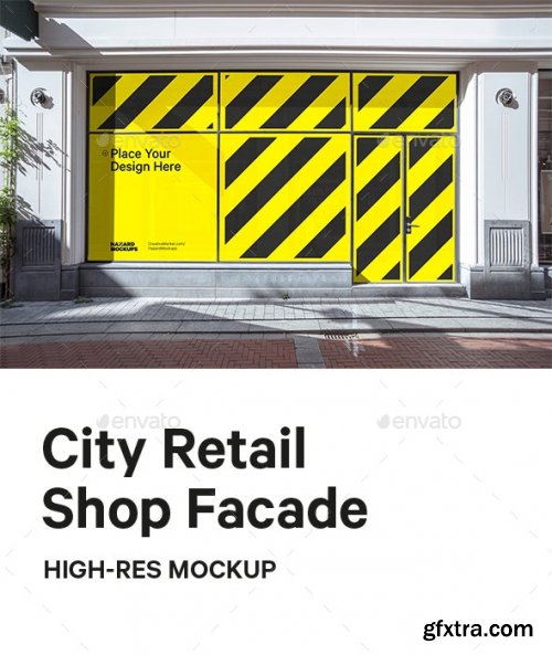 City Retail Shop Facade Mockup 29622493
