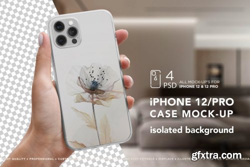CreativeMarket - iPhone 12 Pro Case Mock-Up Isolated 5654132