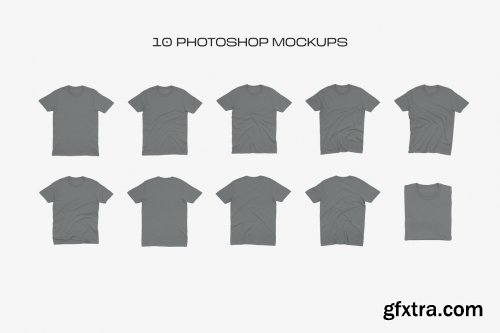 CreativeMarket - Gildan 64000 T-Shirts Mockups 5685183