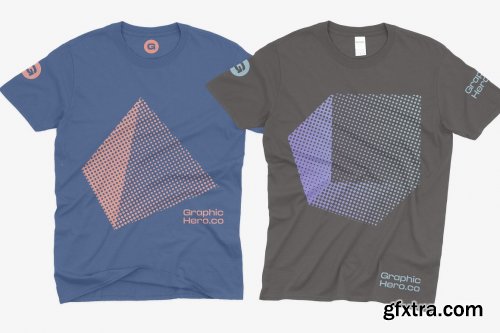 CreativeMarket - Gildan 64000 T-Shirts Mockups 5685183