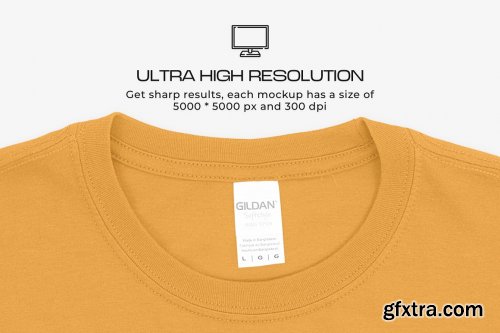 CreativeMarket - Gildan 64000 T-Shirts Mockups 5685183