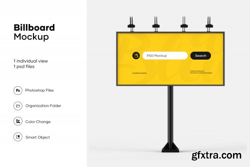 Billboard mockup design isolated