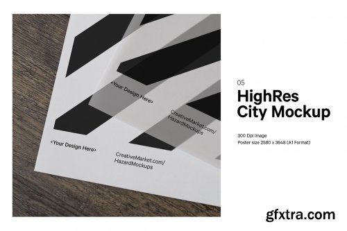 CreativeMarket - 12x Paper Poster Mockup Bundle 5129210