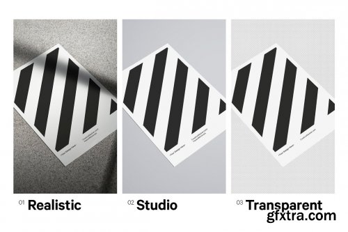 CreativeMarket - 12x Paper Poster Mockup Bundle 5129210