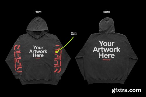 CreativeMarket - Vintage Oversized Hoodie Mockup 5667395