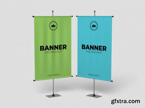 Various stand banner mockup