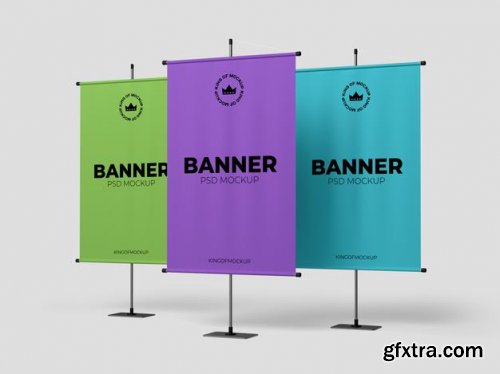 Various stand banner mockup