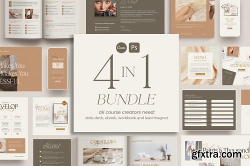 CreativeMarket - 4 in 1 Bundle for Creators CANVA PS 5593902