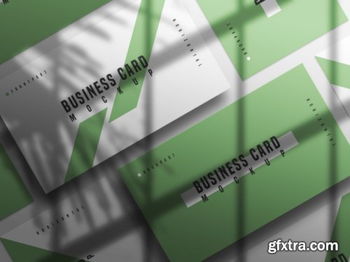 Horizontal and vertical business card mockup