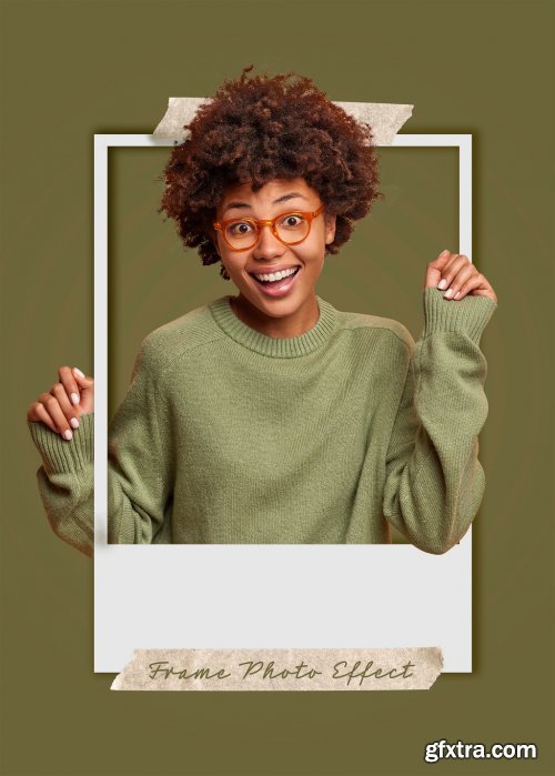 Instant Photo Effect Mockup 400834344