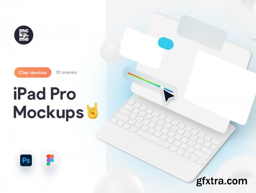 iPad Pro Clay Mockups