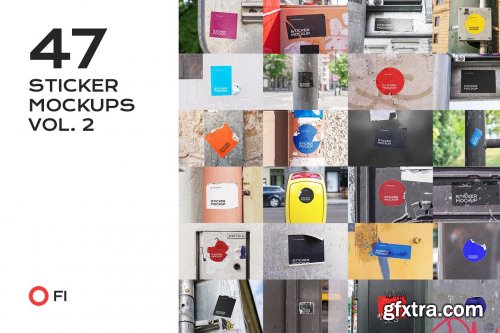CreativeMarket - 47 sticker mockup bundle vol 2 5358460