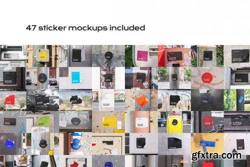 CreativeMarket - 47 sticker mockup bundle vol 2 5358460