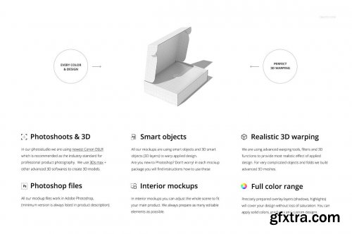 CreativeMarket - Mailing Box 3 Mockup Set 1601398