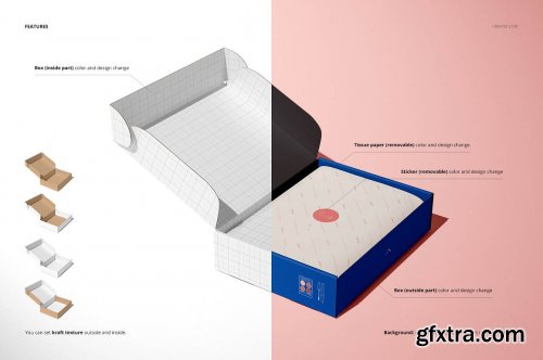 CreativeMarket - Mailing Box 3 Mockup Set 1601398