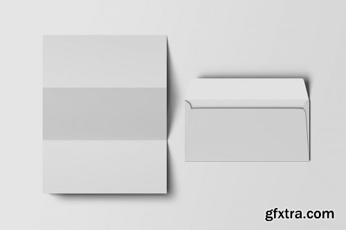A4 Paper & DL Envelope Mockup