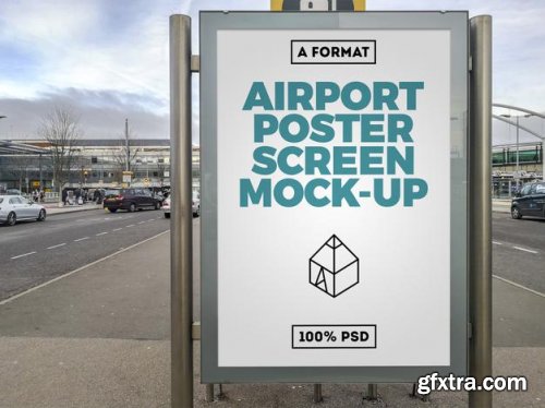 Airport billboard mockup
