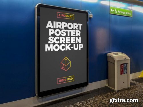 Airport billboard mockup