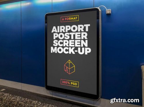 Airport billboard mockup