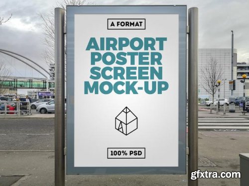 Airport billboard mockup