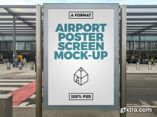 Airport billboard mockup