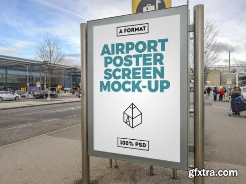 Airport billboard mockup