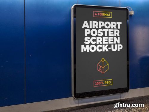 Airport billboard mockup