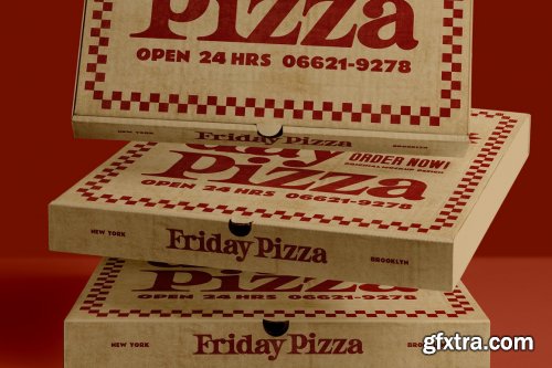 CreativeMarket - 3 Pizza Box Mockup 5653554